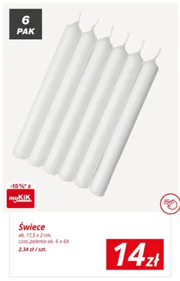 Świece 6-pak promocja w KiK