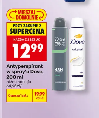 Antyperspirant w spray'u Dove Original promocja w Biedronka