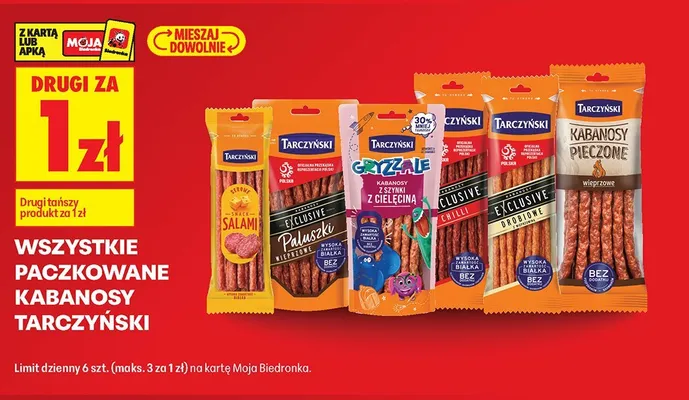 Kabanosy Tarczyński Exclusive Chilli promocja w Biedronka