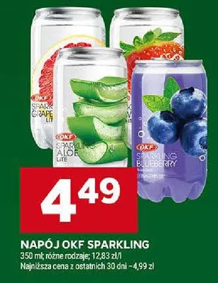 Napój okf sparkling aloe, lychee, blueberry promocja w Stokrotka