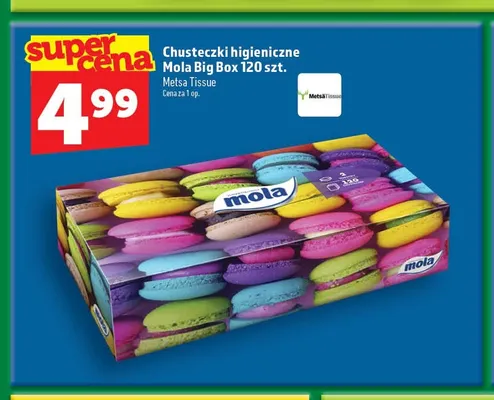 Chusteczki higieniczne Mola Big Box promocja w TOPAZ