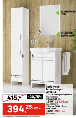 Szafka z umywalką Arsena promocja w Leroy Merlin