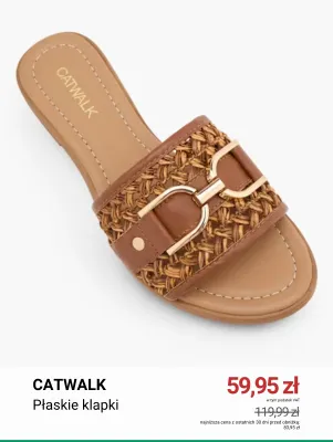 Płaskie klapki CATWALK promocja w Deichmann