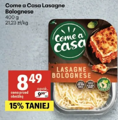 Lasagne Bolognese promocja w Delikatesy Centrum