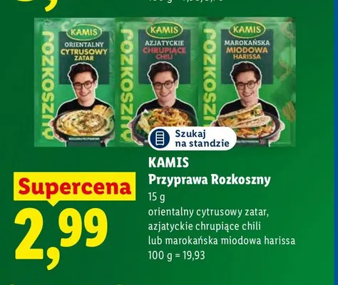Przyprawa Rozkoszny marokańska miodowa harissa Kamis promocja w Lidl