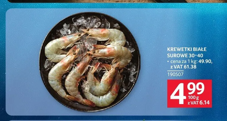 Krewetki białe surowe 30-40 promocja w Selgros