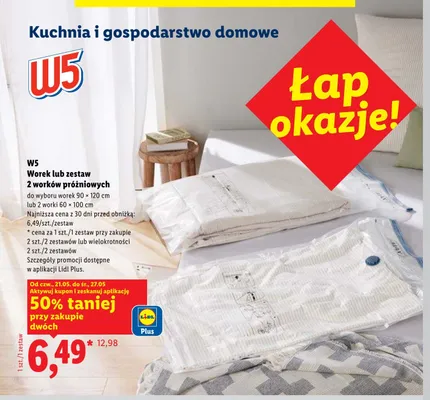 Worki próżniowe W5 promocja w Lidl