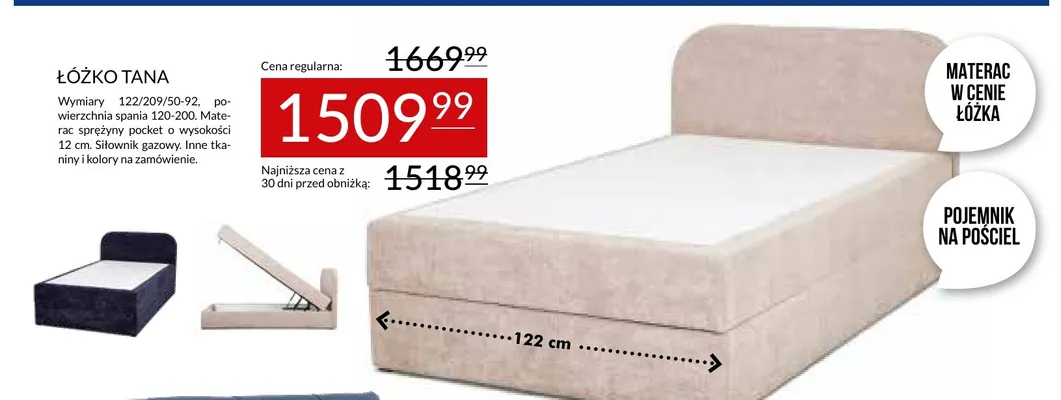Łóżko Tana promocja w Abra Meble