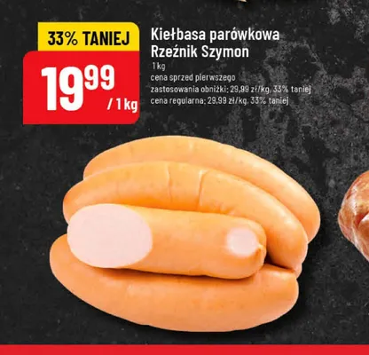 Kiełbasa biała parzona Rzeźnik szymon poleca promocja w POLOmarket