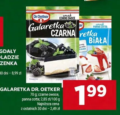 Galaretka czarna Dr. Oetker promocja w Stokrotka