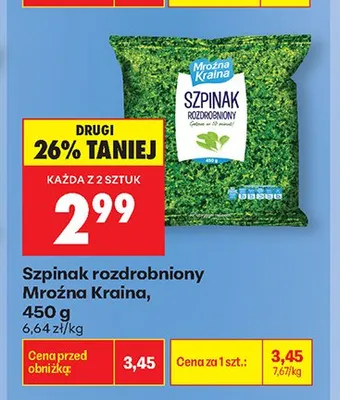 Szpinak rozdrobniony Mroźna Kraina promocja w Biedronka