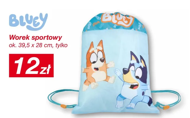 Worek sportowy Bluey promocja w KiK