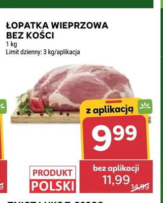 Łopatka wieprzowa bez kości promocja w Stokrotka