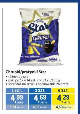 Chrupki prażynki Star promocja w Makro