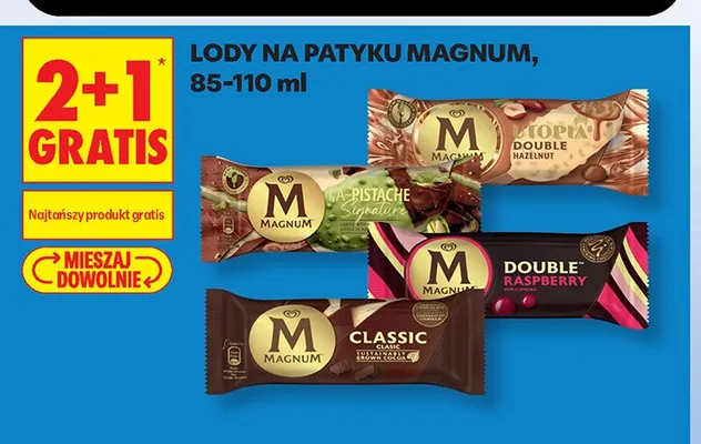 Lody na patyku Magnum Utopia Double Hazelnut promocja w Biedronka