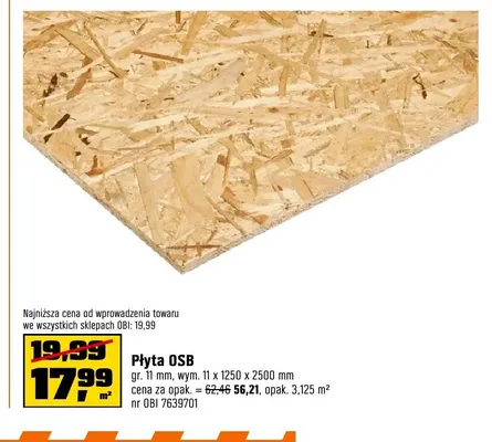Płyta OSB promocja w OBI