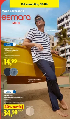 T-shirt męski z bawełny promocja w Lidl