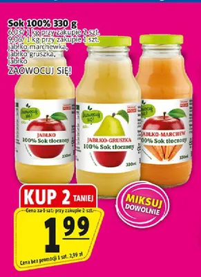 Sok 100% tłoczony jabłko-gruszka Zaowocuj się! promocja w Prim Market