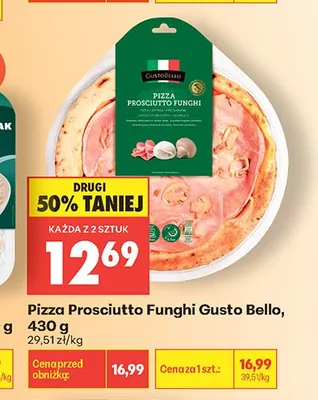 Pizza Prosciutto Funghi Gusto Bello promocja w Biedronka