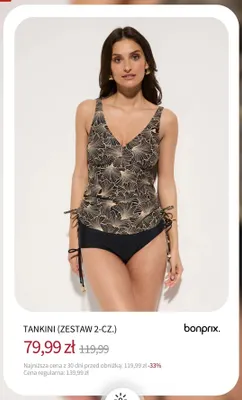 Tankini zestaw 2-cz. Bonprix promocja w bonprix