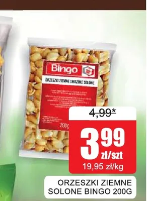 Orzeszki ziemne solone Bingo promocja w Bingo