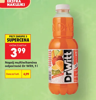 Napój multiwitamina odporność Dr Witt promocja w Biedronka