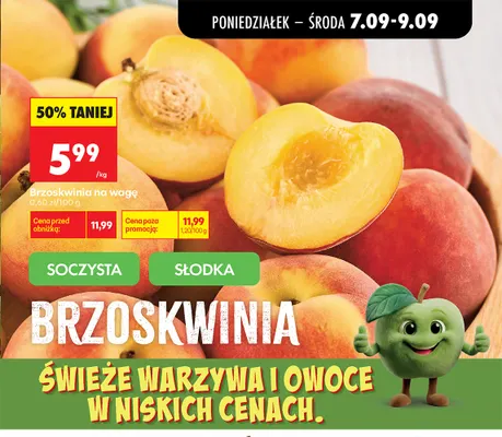 Brzoskwinie promocja w Biedronka