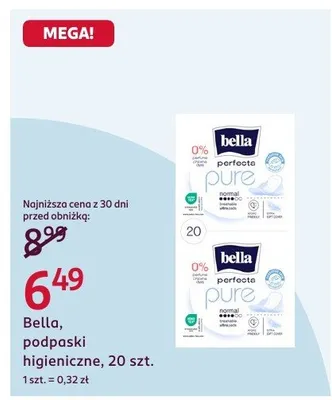Podpaski higieniczne Bella, 20 szt. promocja w Rossmann