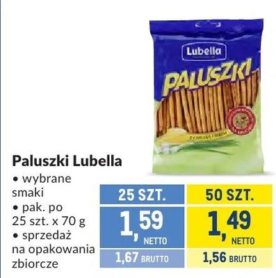 Paluszki Lubella promocja w Makro