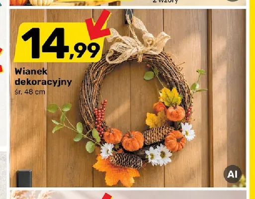 Wianek dekoracyjny promocja w Bricomarche