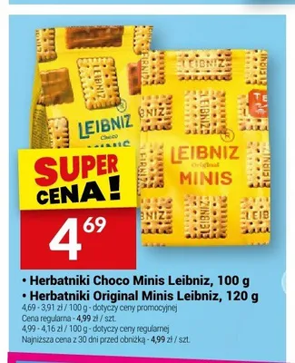 Herbatniki Choco Minis Leibniz promocja w Twój Market