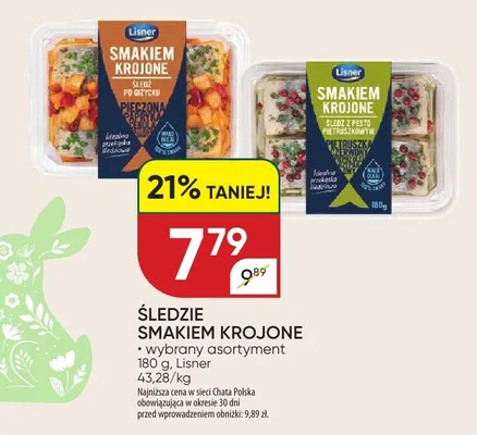Śledzie smakiem krojone wybrane asortymenty promocja w Chata Polska