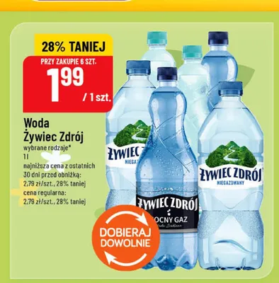 Woda gazowana Żywiec Zdrój Mocny Gaz promocja w POLOmarket