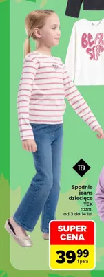 Spodnie jeans dziecięce TEX promocja w Carrefour