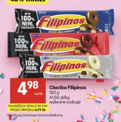 Ciastka Filipinos promocja w Delikatesy Centrum