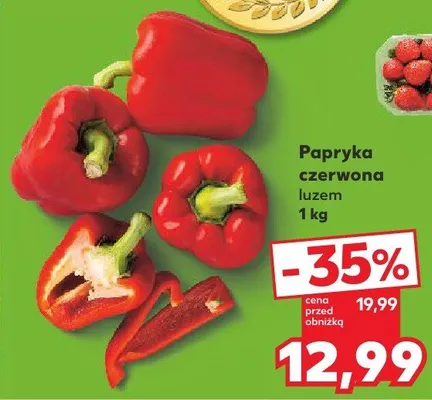 Papryka czerwona luzem promocja w Kaufland