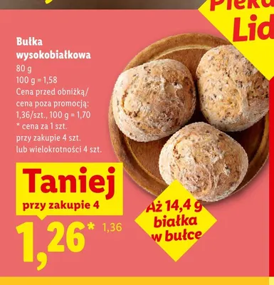 Bułka wysokobiałkowa promocja w Lidl