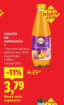 Sok multiwitamina Solevita promocja w Lidl