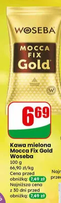 Kawa mielona Mocca Fix Gold promocja w Dino