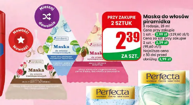 Maska do włosów wysokoporowatych Verdenic promocja w Dino