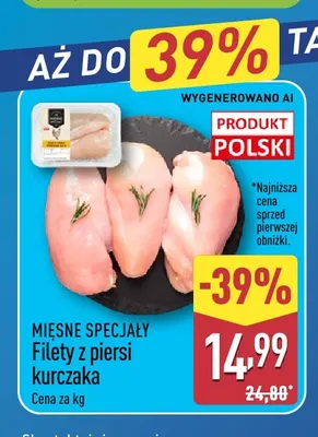 Filety z piersi kurczaka Mięsne Specjały promocja w Aldi