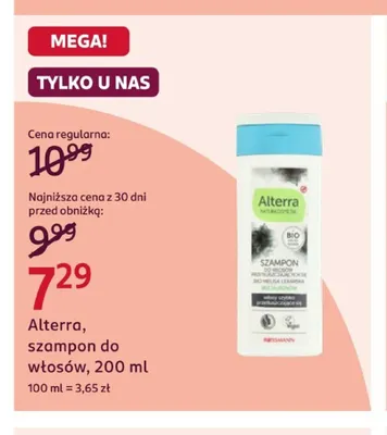 Szampon do włosów Alterra promocja w Rossmann