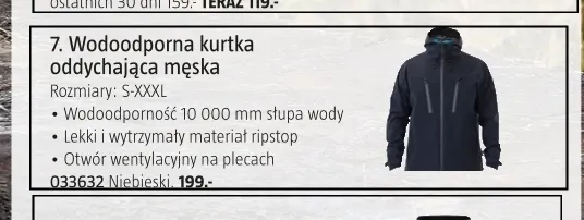 Wodoodporna kurtka oddychająca męska Kayoba Outdoor promocja w Jula