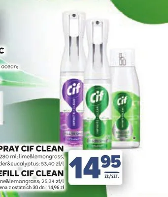 Spray Cif Clean lime&lemongrass promocja w Stokrotka