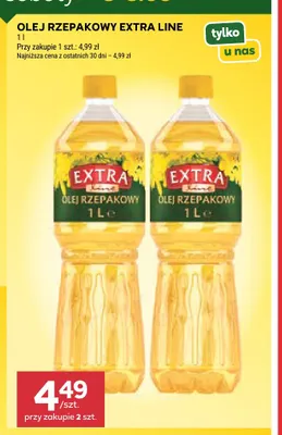Olej rzepakowy Extra Line promocja w Stokrotka