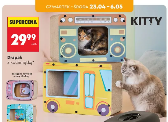 Drapak z kocimiętką promocja w Biedronka