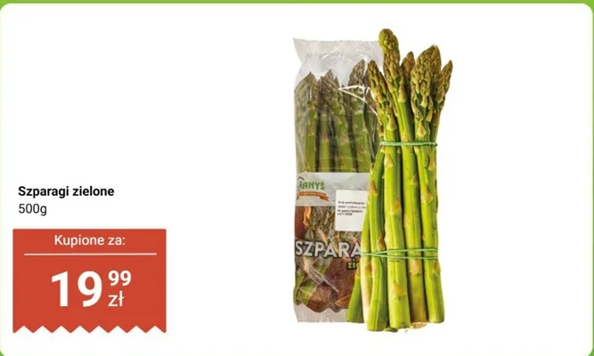 Szparagi zielone Hanys promocja w Dino