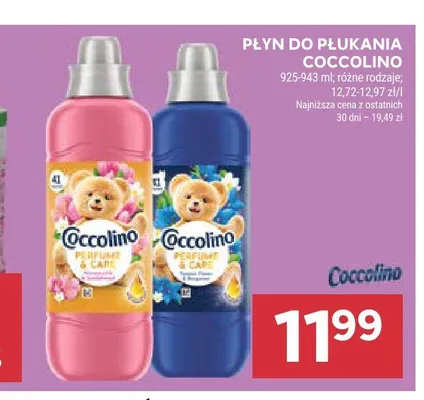 Płyn do płukania Coccolino Perfume & Care Blue promocja w Stokrotka