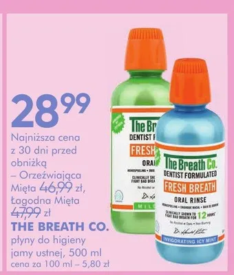 Płyn do higieny jamy ustnej the breath co. promocja w Super-Pharm