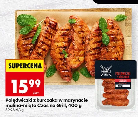 Polędwiczki z kurczaka w marynacie malina-mięta Czas na Grill promocja w Biedronka